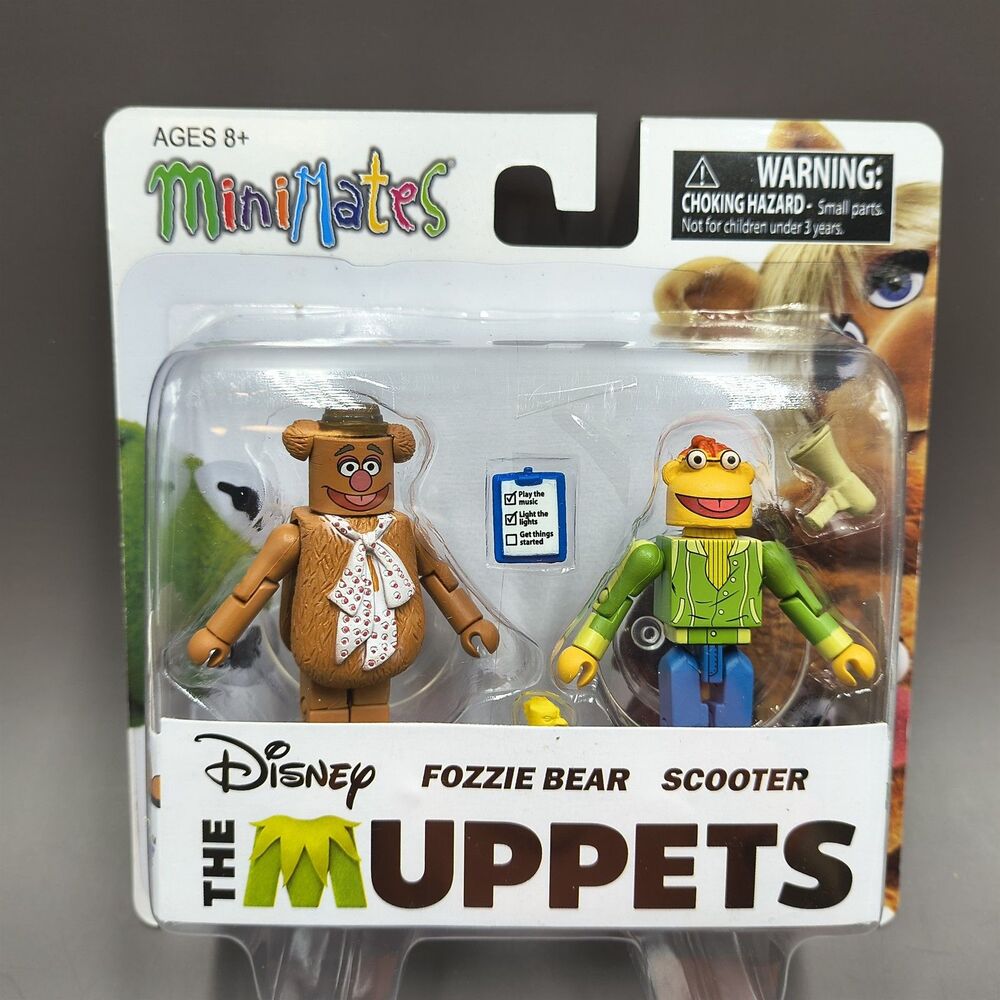 Muppets Minimates Fozzie Bear & Scooter 2-Pack Figure Set Disney Diamond Select